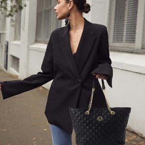 🗽Vera New York Tote Bag Gold Chain Purse NWT